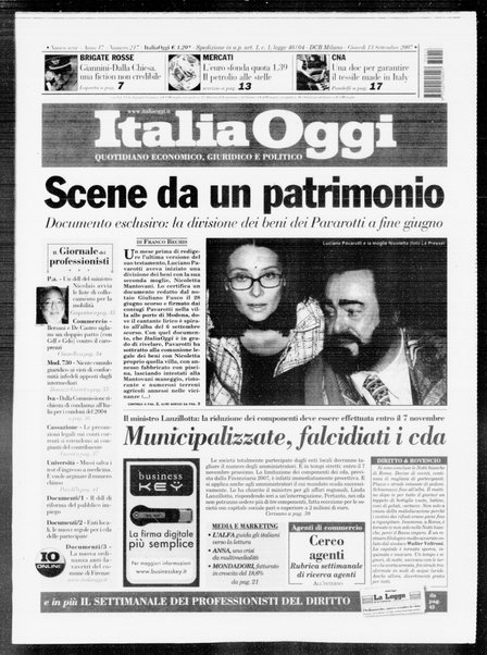 Italia oggi : quotidiano di economia finanza e politica